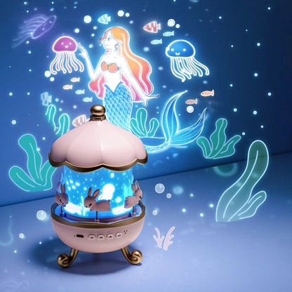Veilleuse Carrousel Magique – 12 Univers à Projeter